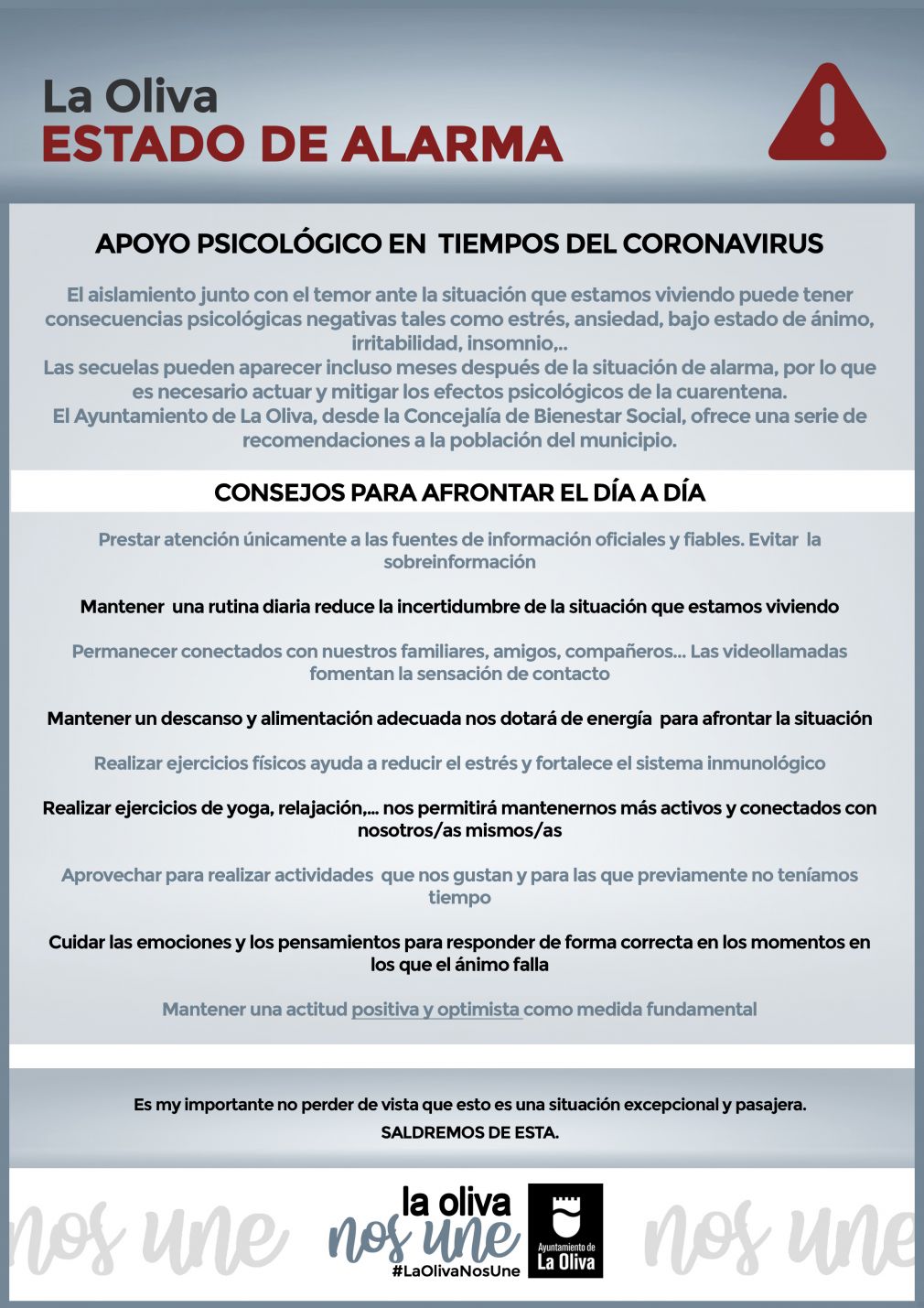 Ayuntamiento de La oliva recomendaciones psicologa