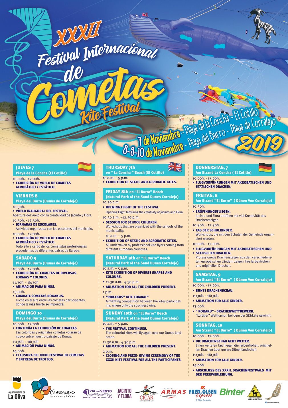Programa XXXII festival cometas La Oliva